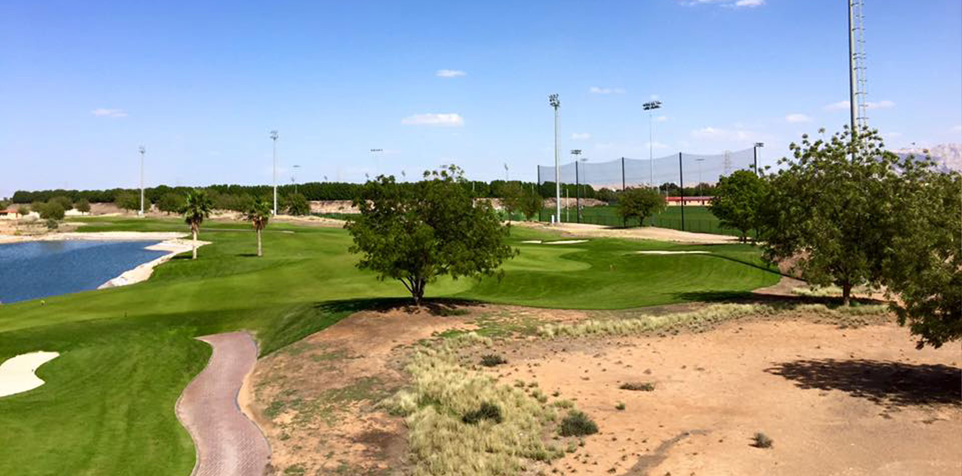 Al Ain golf course with barrier netting